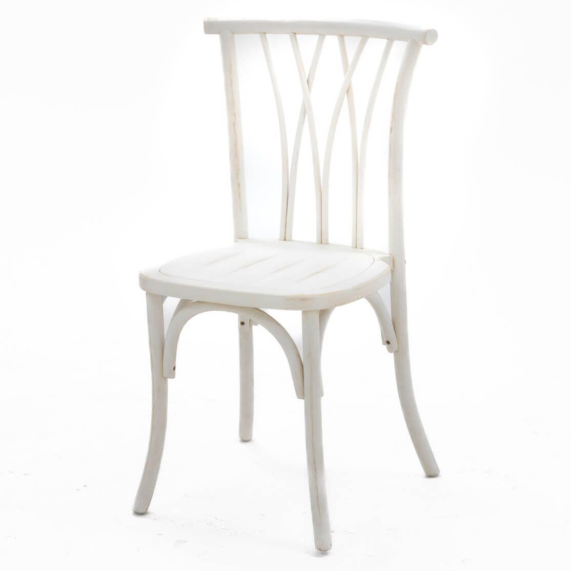 White wooden chair discount rental