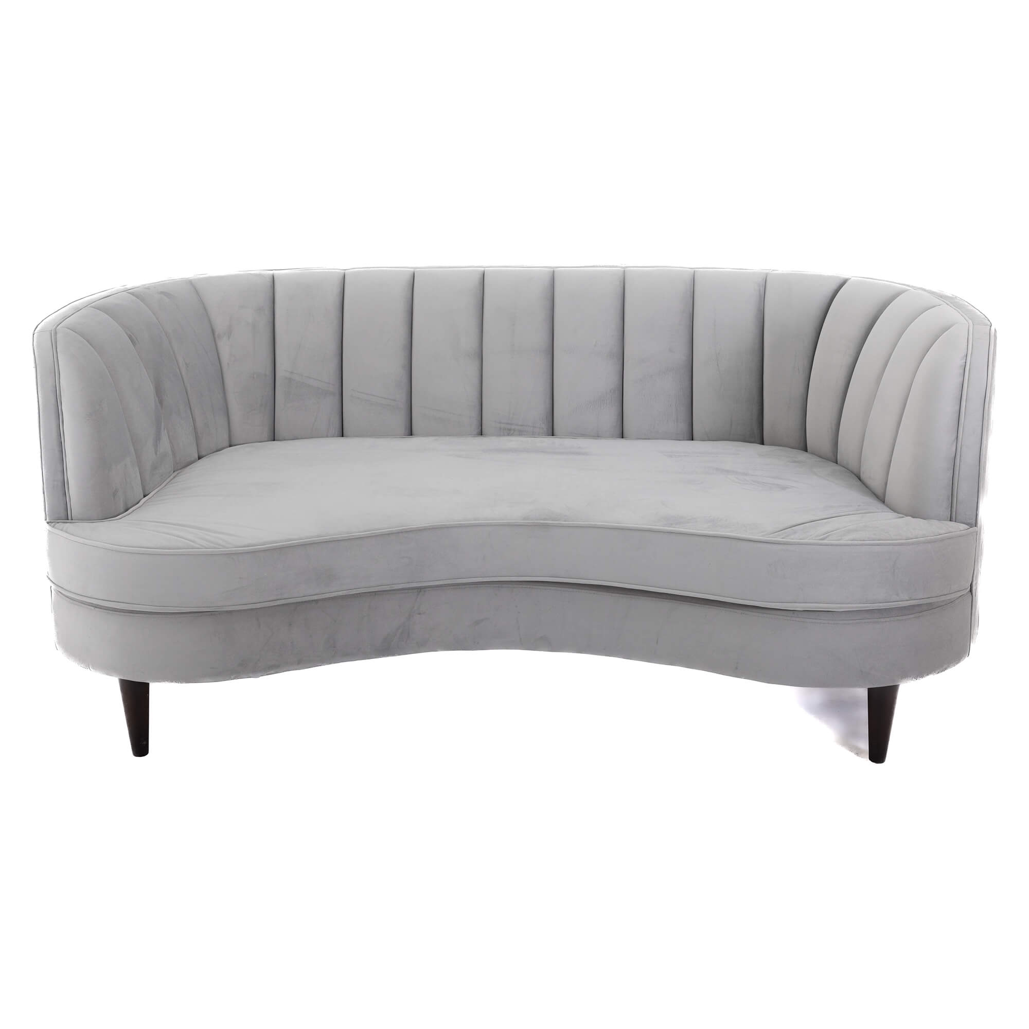 Curved shop loveseat sofa