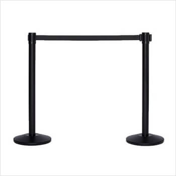 BLACK RETRACTABLE STANCHION