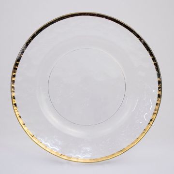 13" Obscura Gold Rim Charger