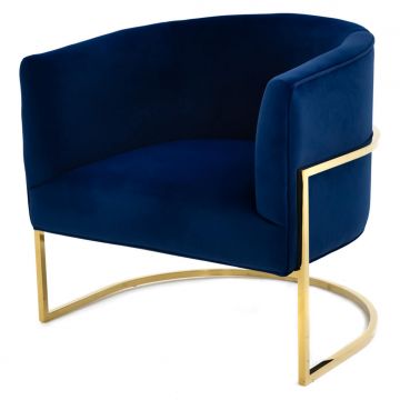 Bari Lounge Chair, Navy Blue