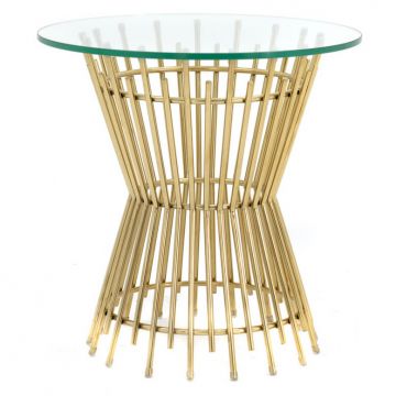 Burst End Table, Gold