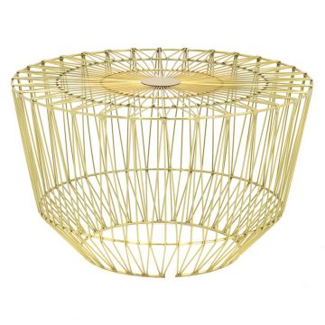 Wire Coffee Table, Gold