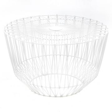 Wire Coffee Table, White