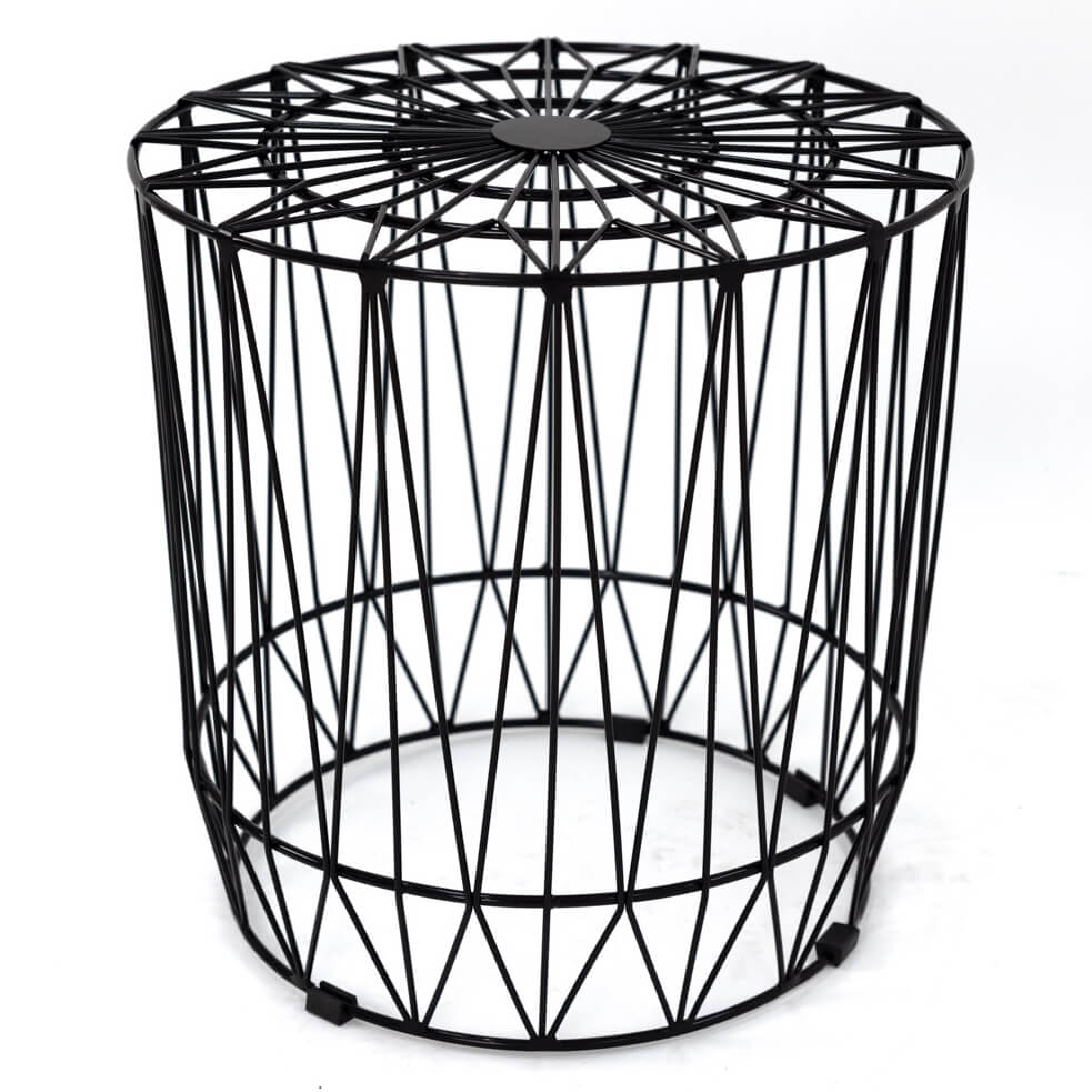 Wire End Table, Black | Town & Country Event Rentals