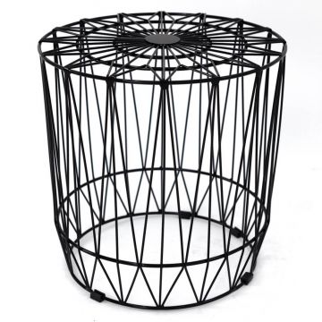 Wire End Table, Black