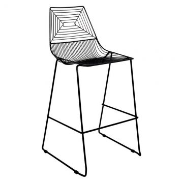 Wire Barstool, Black