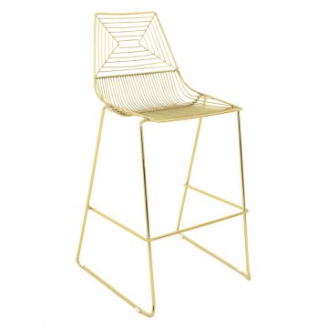 Wire Barstool, Gold