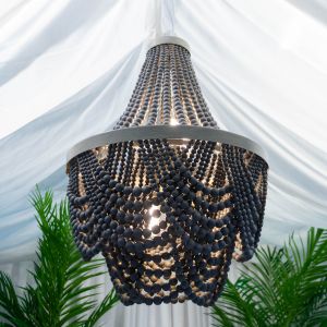 Empire Grey Beaded Chandelier