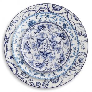 Indigo Florals and Swirls China