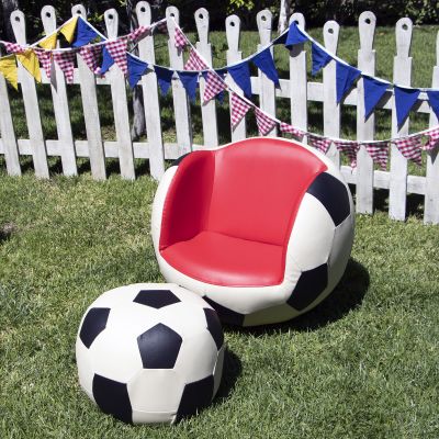 Soccer ball best sale chair with ottoman