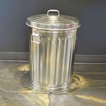 Steel Trash Can with Lid