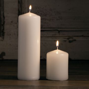 Ivory Pillar Wax Candles