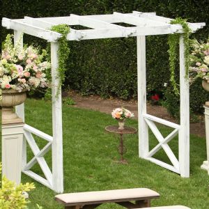 Vineyard White Washed Arbor