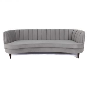 Hepburn Curved Sofa, Grey