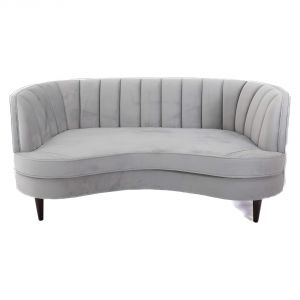 Hepburn Curved Loveseat, Grey