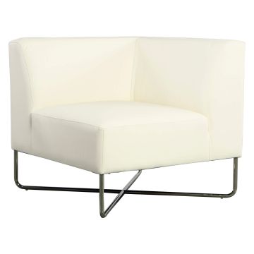 Lucca Lounge Chair Corner, White