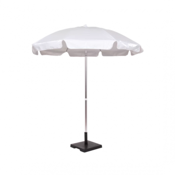 7' White Garden Umbrella