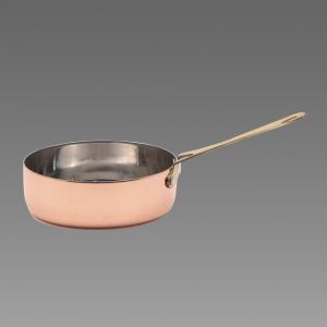 Bourdain 8 oz. Copper Saute Pan With Brass Handle