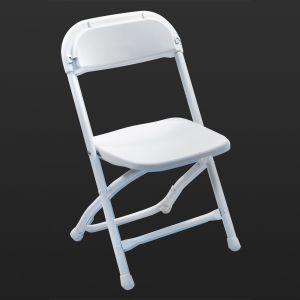 Children's White Folding Plastic Chair