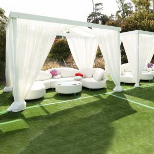 Cielo Blanco Cabana with Drapes 8' x 12'