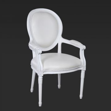 Cielo Blanco Louis Arm Chair