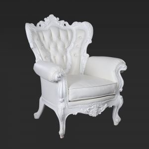 Cielo Blanco Ornate Arm Chair