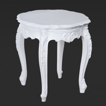 Cielo Blanco Round Side Table