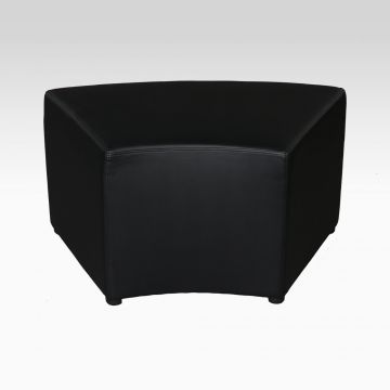 Black Metro Serpentine Ottoman