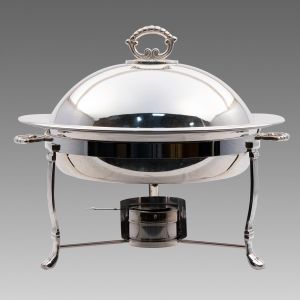 Silver 6 Quart Round Chafer