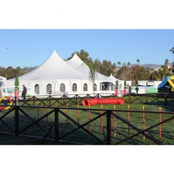 White Frame Tent with Windows