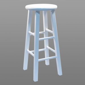 White Wood Bar Stool