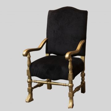 Chaplin Black Tall Arm Chair