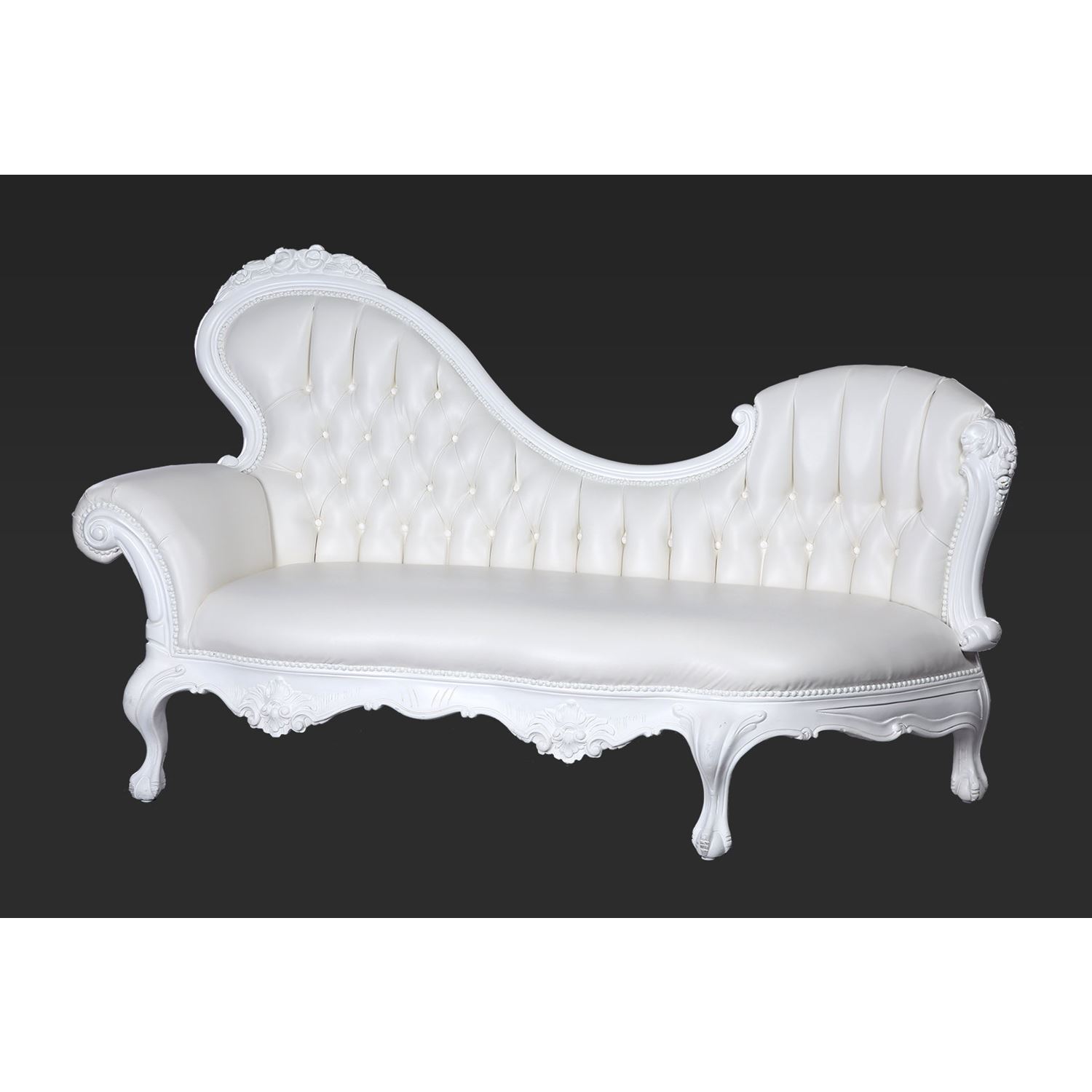 White chaise lounge sofa hot sale