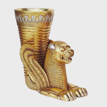 Egyptian Lion with Vase