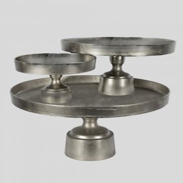 Fuse Nickel Plated Pedestal Trays