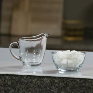 Glass Creamer & Sugar