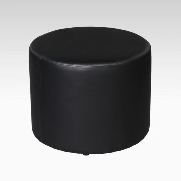 Black Metro 22" Round Ottoman