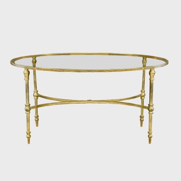 Tangier Gold Oval Coffee Table