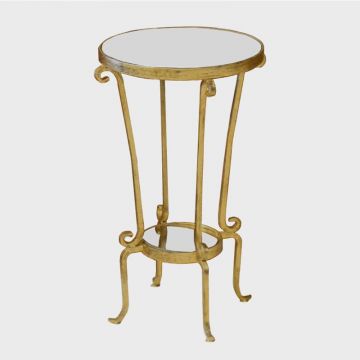 Tangier Gold Round Accent Table