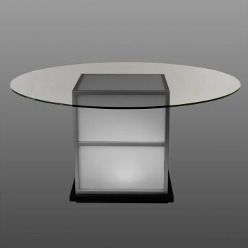 Translucent Round Glass Table