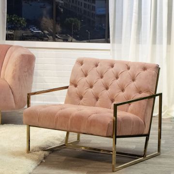 Venus Pink Gold Frame Chair